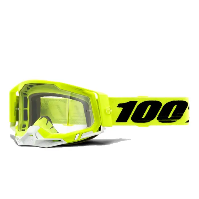 Ověřený Motokrosové Brýle 100% RACECRAFT 2 FLUO ŽLUTÁ