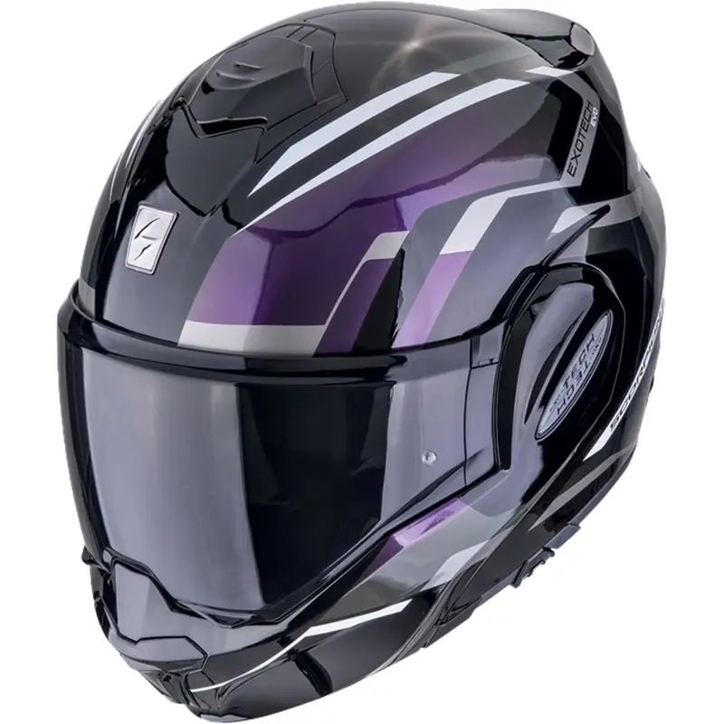 Omezená Nabídka Překlápěcí helma na motorku Scorpion EXO-TECH EVO FURIO černý chameleon