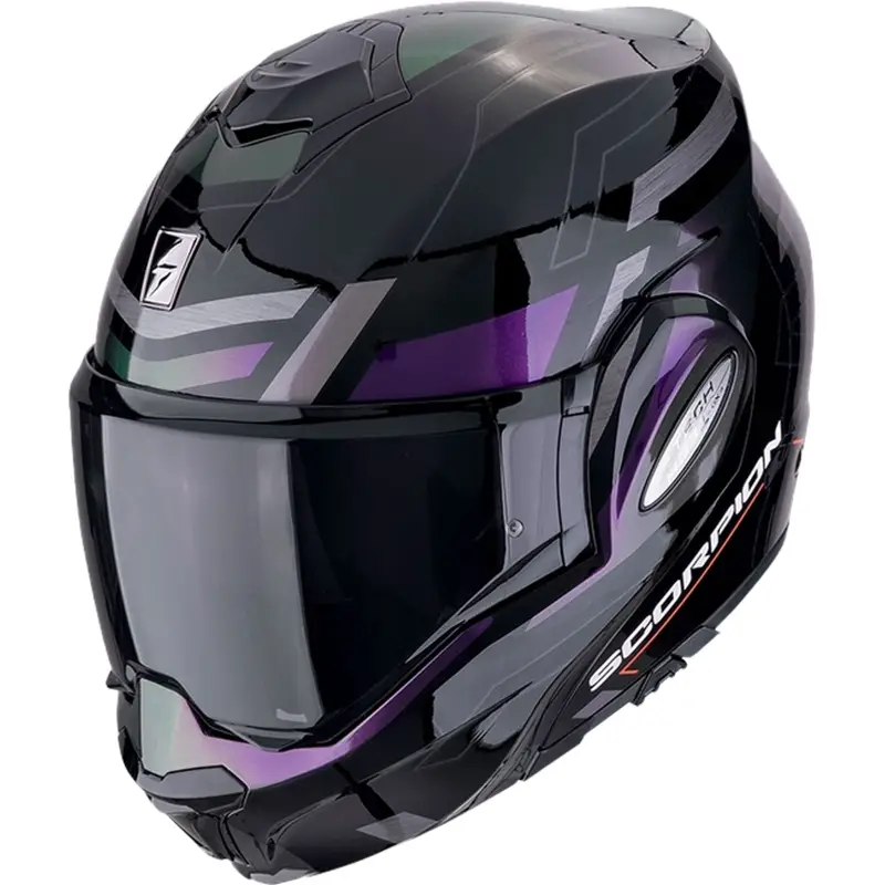 Překlápěcí helma na motorku Scorpion EXO-TECH EVO CONQUER matná černá chameleon Novinka