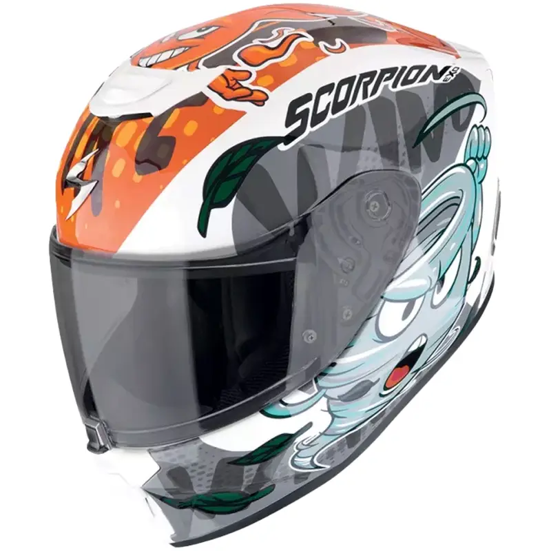 Dětská přilba na motorku Scorpion EXO-JNR AIR The4elements bílo-modro-oranžová Koupit Online
