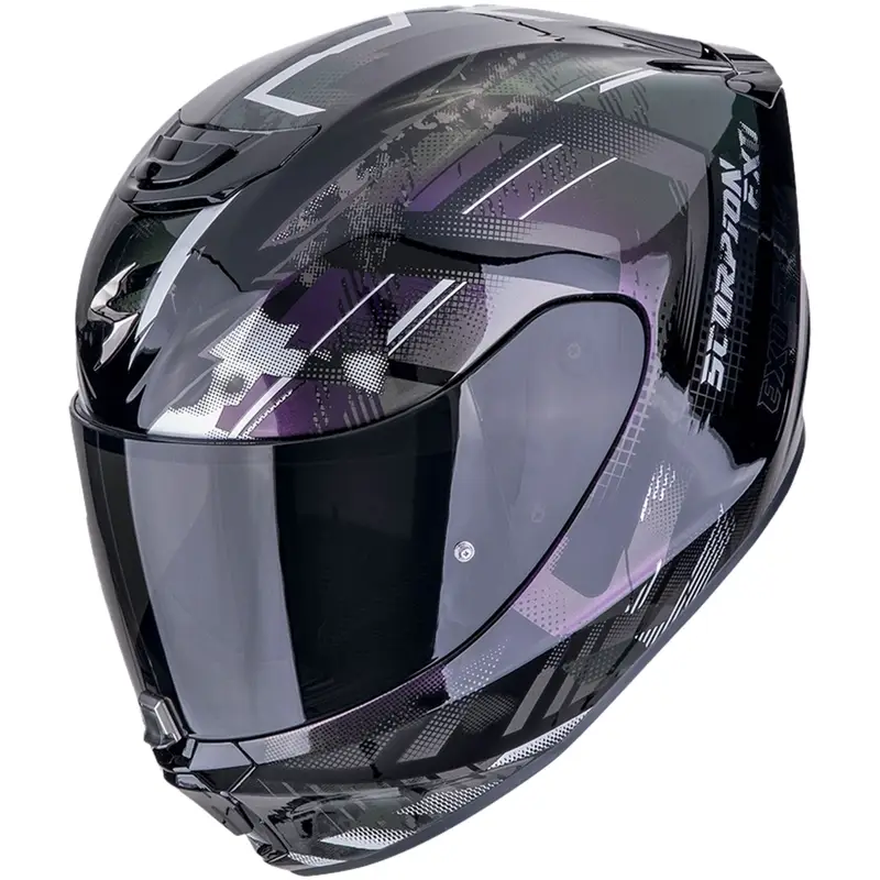 Integrální helma na motorku Scorpion EXO-391 CLUTTER černý chameleon Autentický