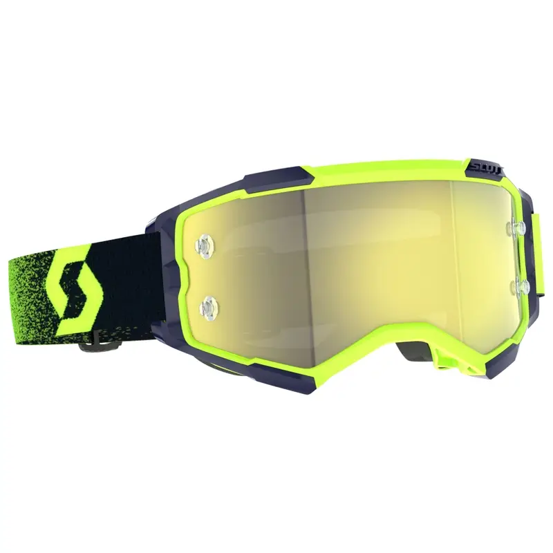 Motokrosové brýle SCOTT Fury CH zeleno-fluo žluté se zrcadlovým plexi Must-Have