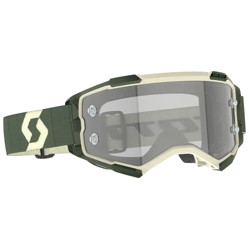 Bezpečná Platba Motokrosové brýle SCOTT Fury LS khaki s šedým plexi