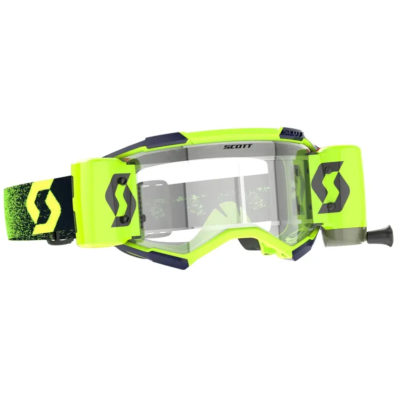Motokrosové brýle SCOTT Fury WFS fluo zeleno-žluté s čirým plexi Hit Sezóny