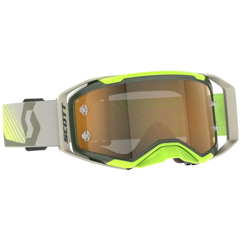 Pouze Dnes Motokrosové brýle SCOTT Prospect 2.0 AMP khaki-fluo žluté se zlatým sklem