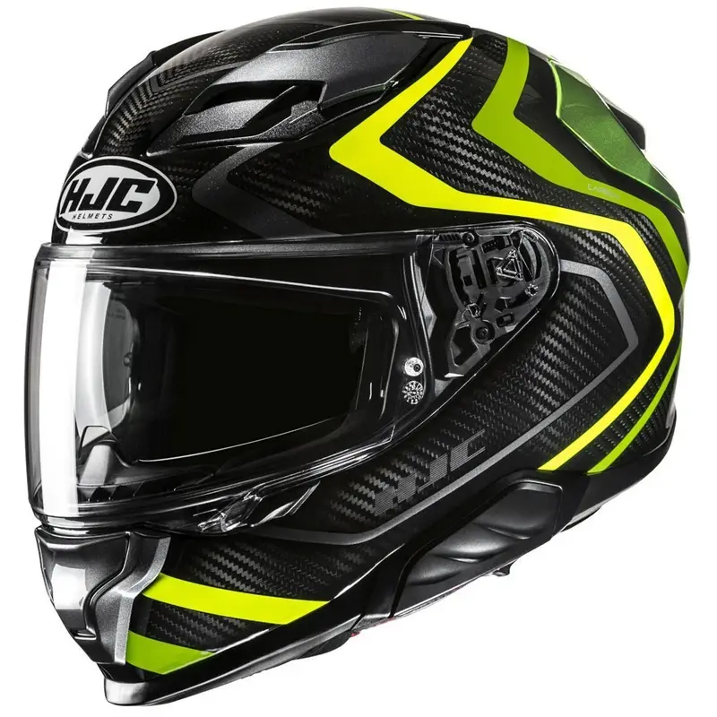 Integrální helma na motorku HJC F71 Carbon Nevio MC3H černo-fluo zelená Horká Nabídka