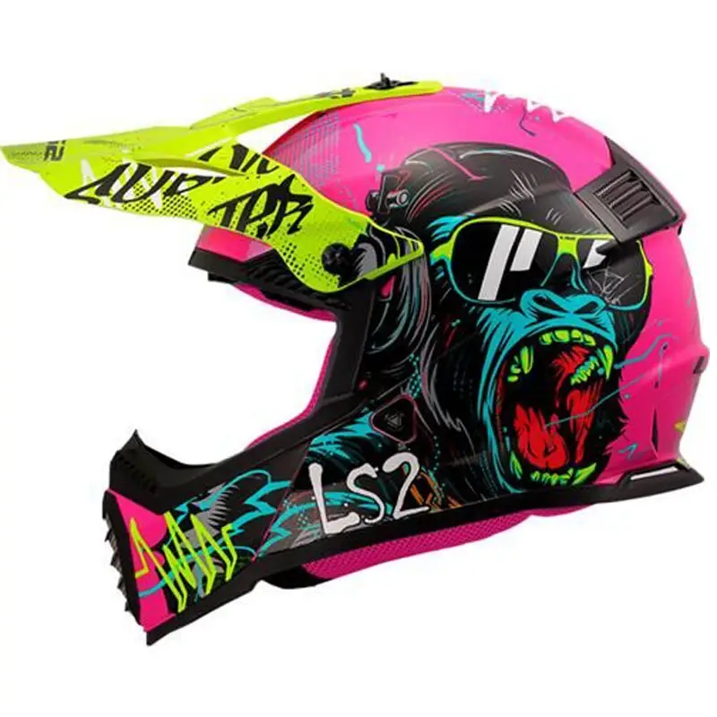 Dětská motokrosová přilba LS2 MX437 Fast EVO Mini Gorilla fialová Nízká Cena