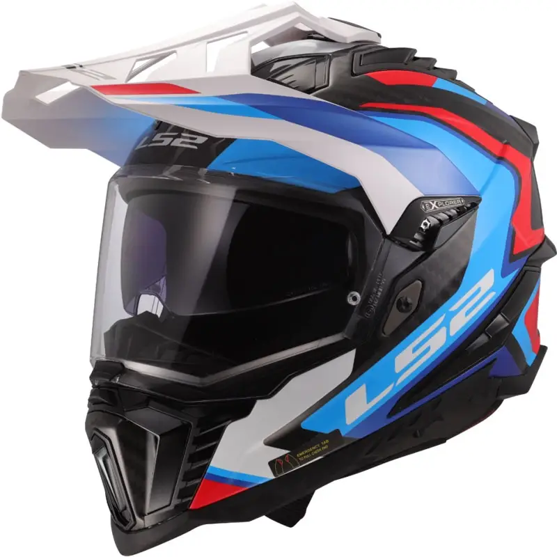 Enduro helma na motorku LS2 MX701 Explorer C Frontier II bílo-modrá Nejlepší Cena