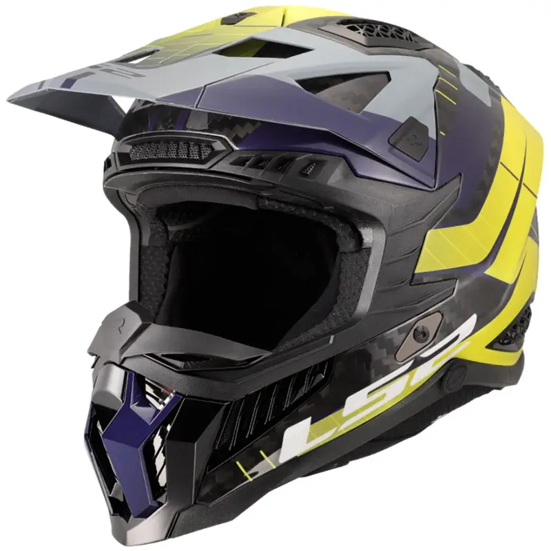 Bezpečná Platba Motokrosová helma LS2 MX703 X-Force Galuo šedo-fluo žlutá