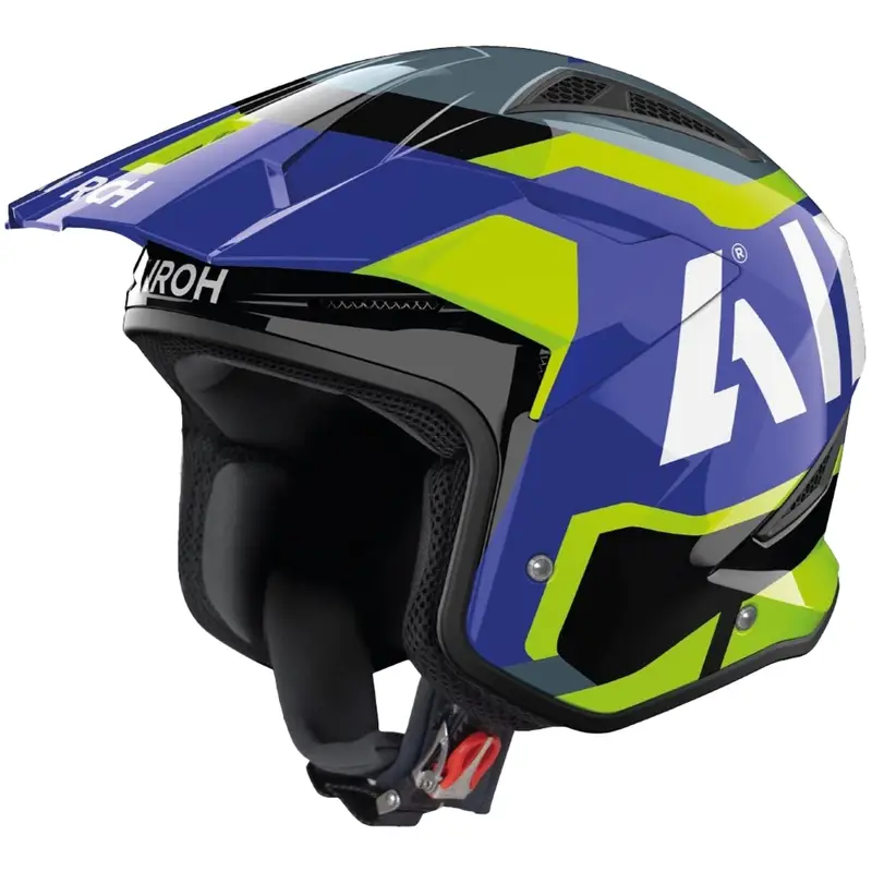 Trial helma na motorku Airoh TRR 2 Jupiter modro-žlutá Značkový