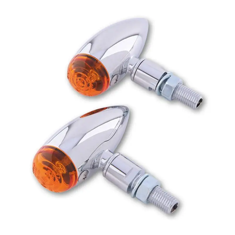 Blinkry na motorku Highsider Smart Micro-bullet chrom Značkový