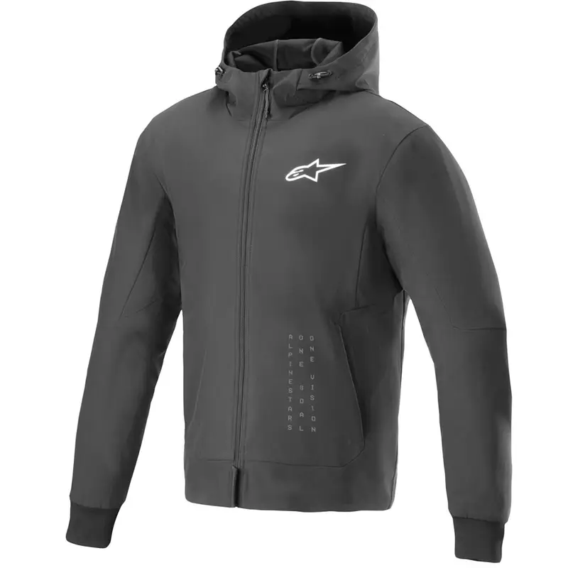 Originální Mikina na motorku Alpinestars Radium Tech Hoodie černo-bílá