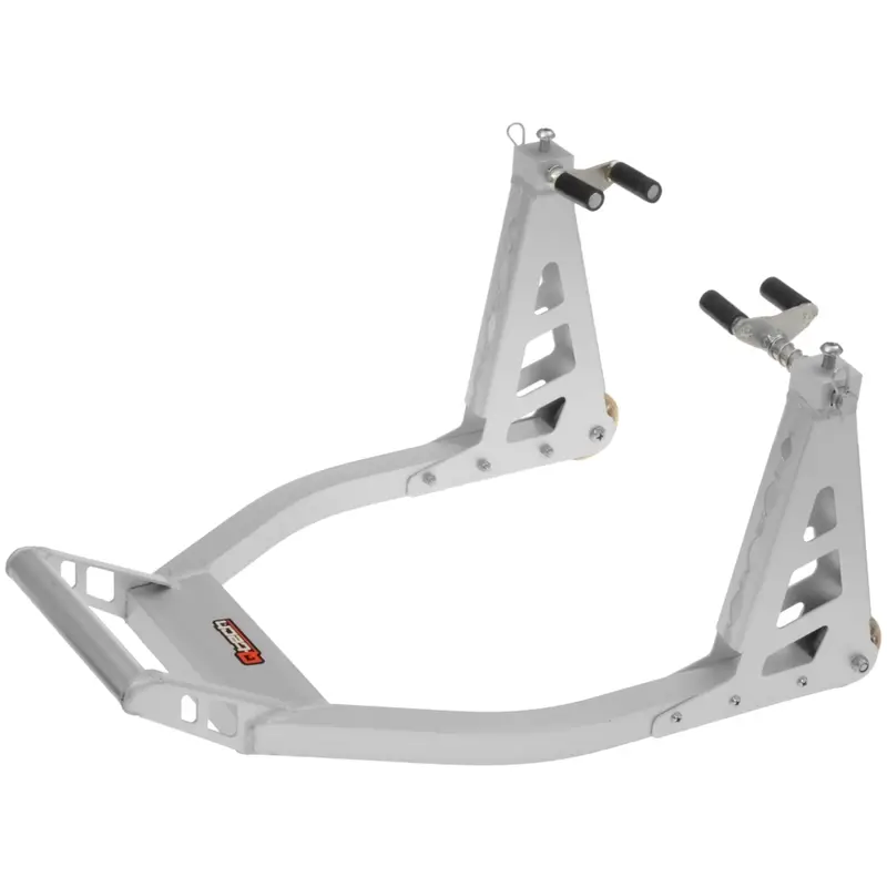 Stojan na motocykl Q-TECH přední hliníkový stříbrný Nejlepší Cena