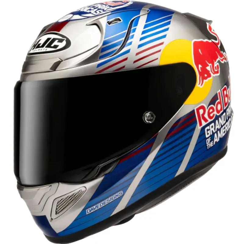 Integrální helma na motorku HJC RPHA 12 Red Bull Austin GP II MC21 modro-šedá Zlevněný