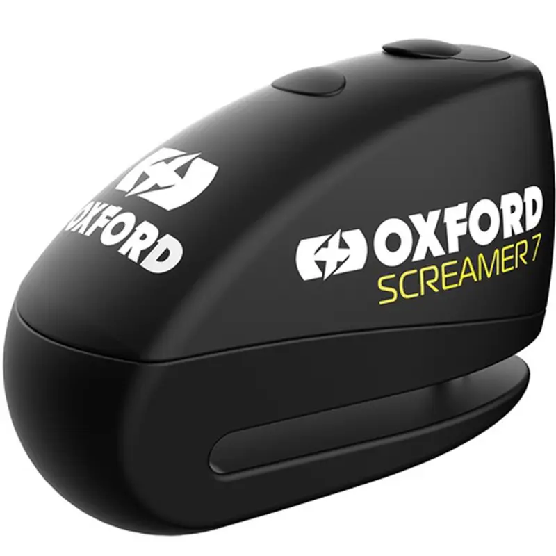 Zámek kotoučové brzdy Oxford Screamer 7 s integrovaným alarmem černo-černý Expresní Doručení