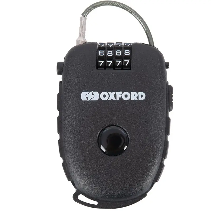 Speciální Cena Svinovací lankový zámek Oxford Retractable Combination Lock černý