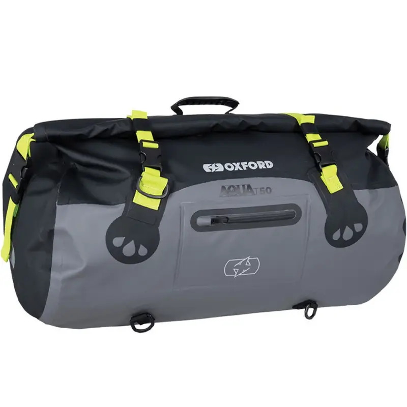 Novinka Vodotěsný vak Oxford Aqua T-50 Roll Bag 50 l černo-šedo-fluo žlutý