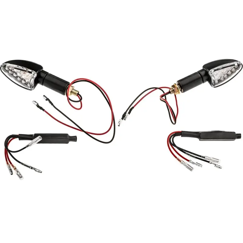 Blinkry Oxford LED Arrow dlouhý s čirým sklíčkem a černým plášťem Tovární Cena