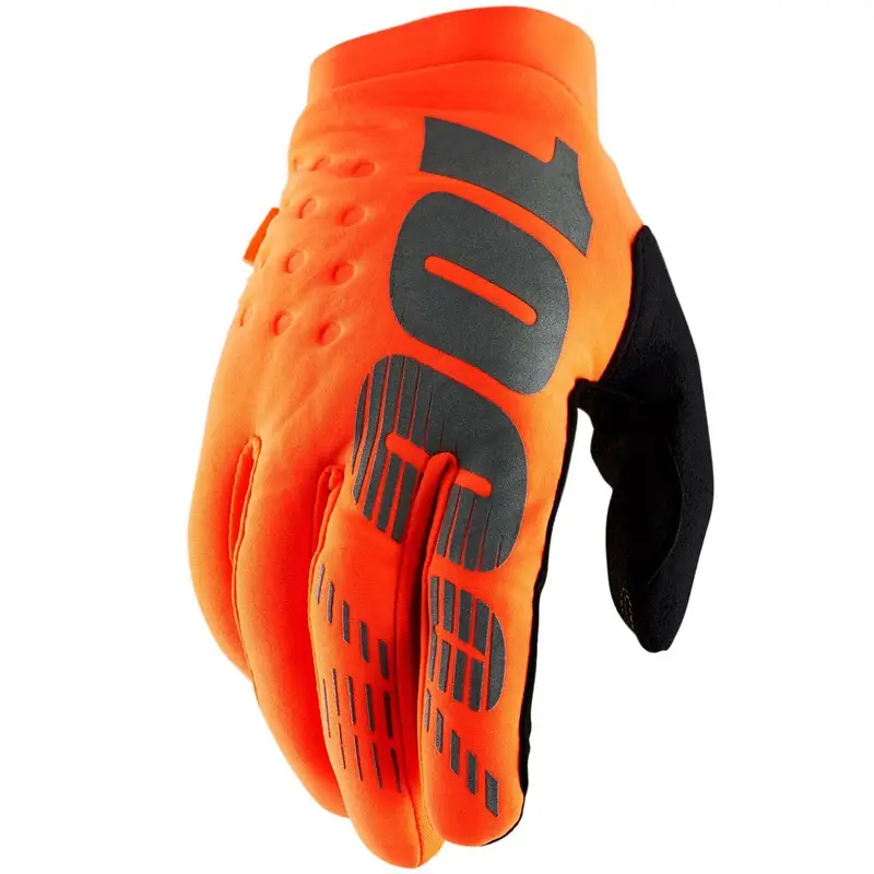 Motokrosové rukavice 100% - USA BRISKER fluo oranžovo-černé Koupit Online