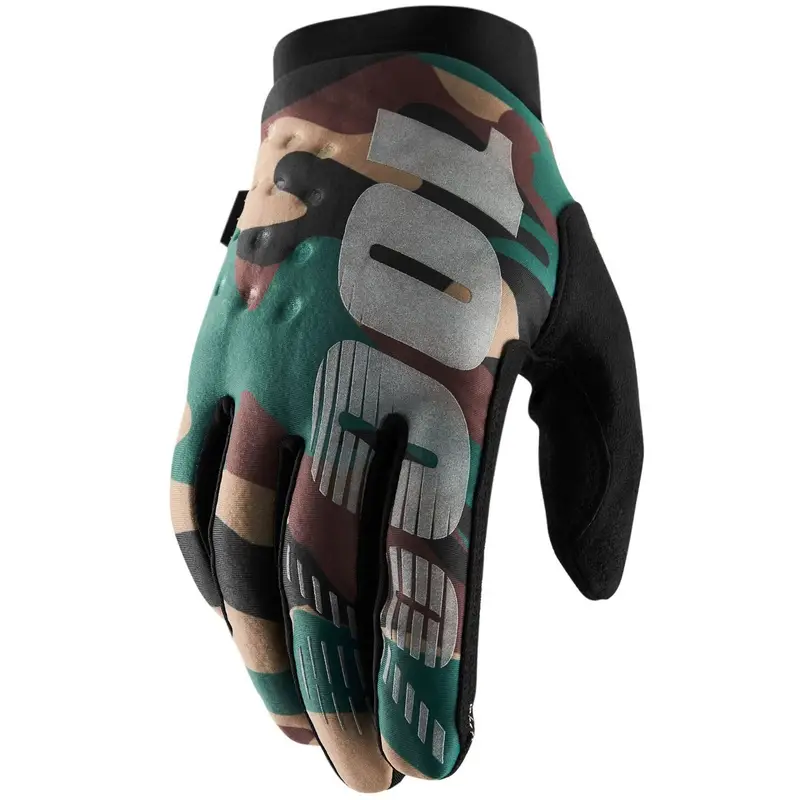 Motokrosové rukavice 100% - USA BRISKER camo-černé Cenová Bomba