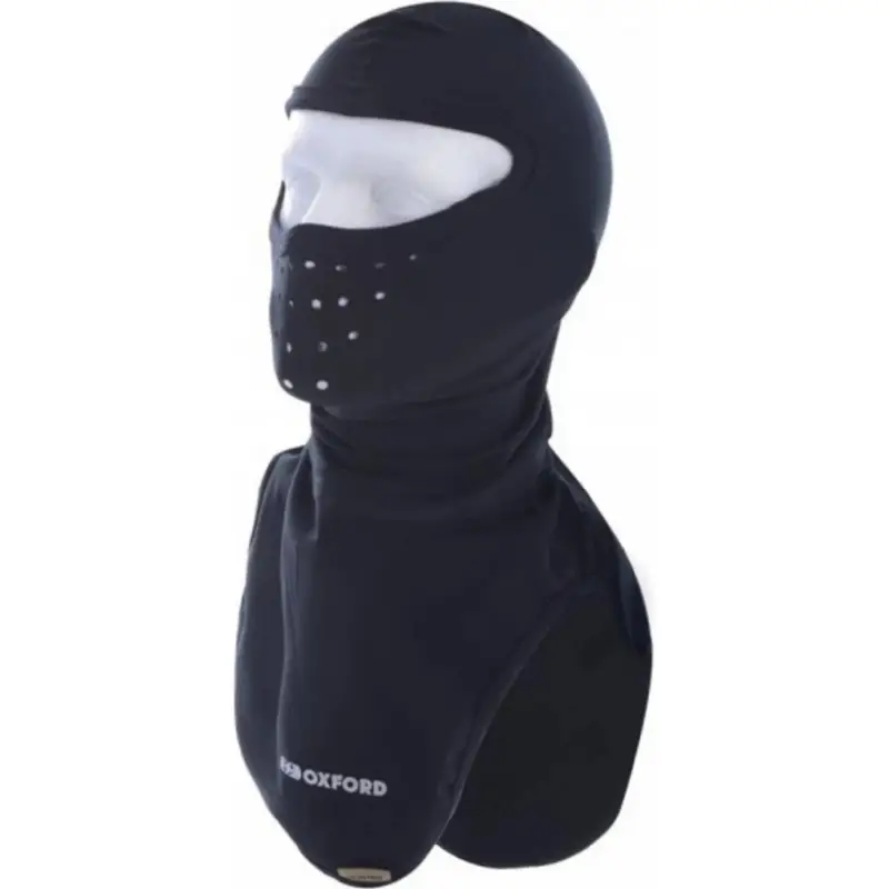 Kukla na motorku Oxford Balaclava Deluxe Micro Fleece černá Časově Omezené