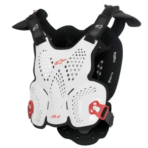 Originální Chránič těla Alpinestars A-1 Roost Guard CE2 bílo-černo-červený