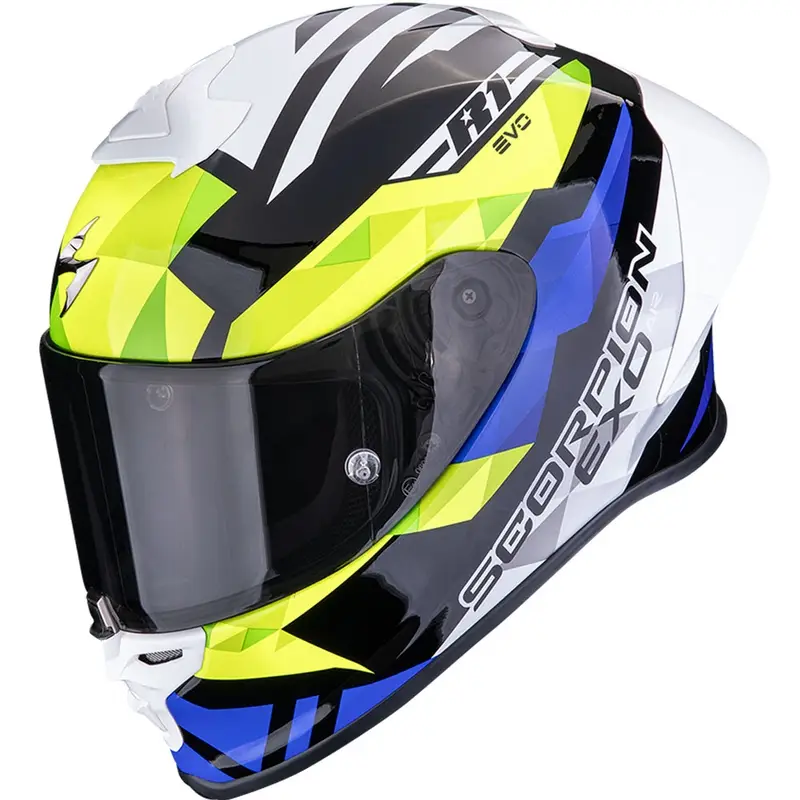 Integrální helma na motorku Scorpion EXO-R1 EVO II Air Valere černo-modro-fluo žlutá Časově Omezené