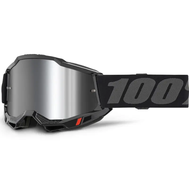 Motokrosové brýle 100% Accuri 2 černé se stříbrným plexi Hit Sezóny