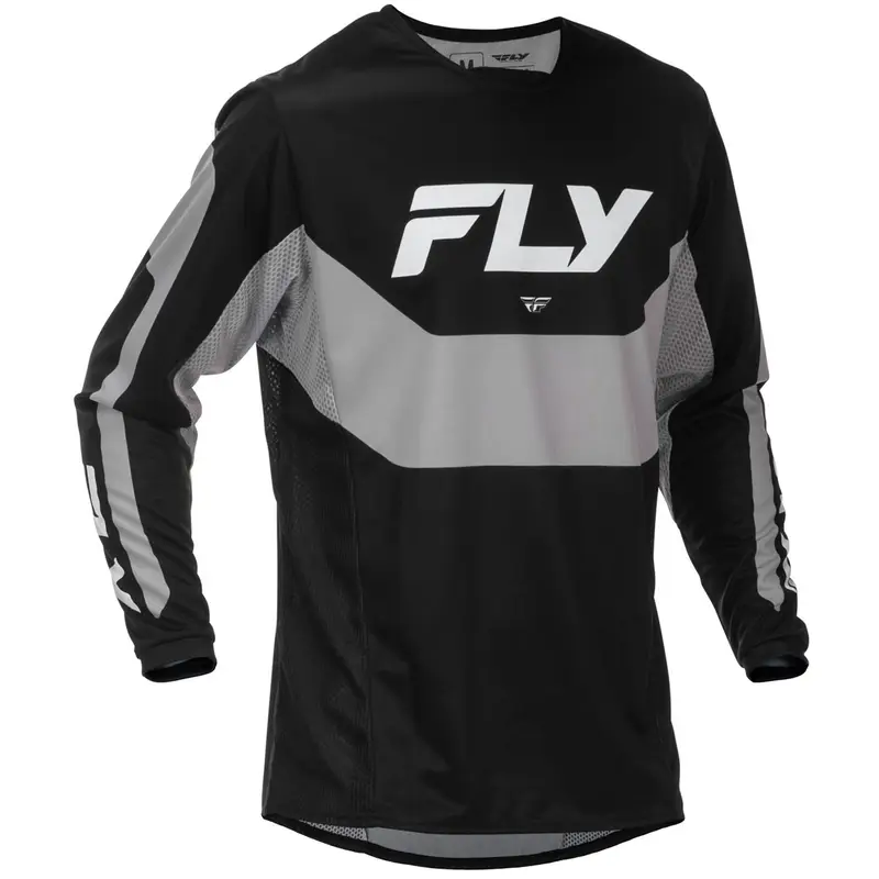 Motokrosový dres FLY Racing Kinetic USA černo-šedý Omezená Nabídka