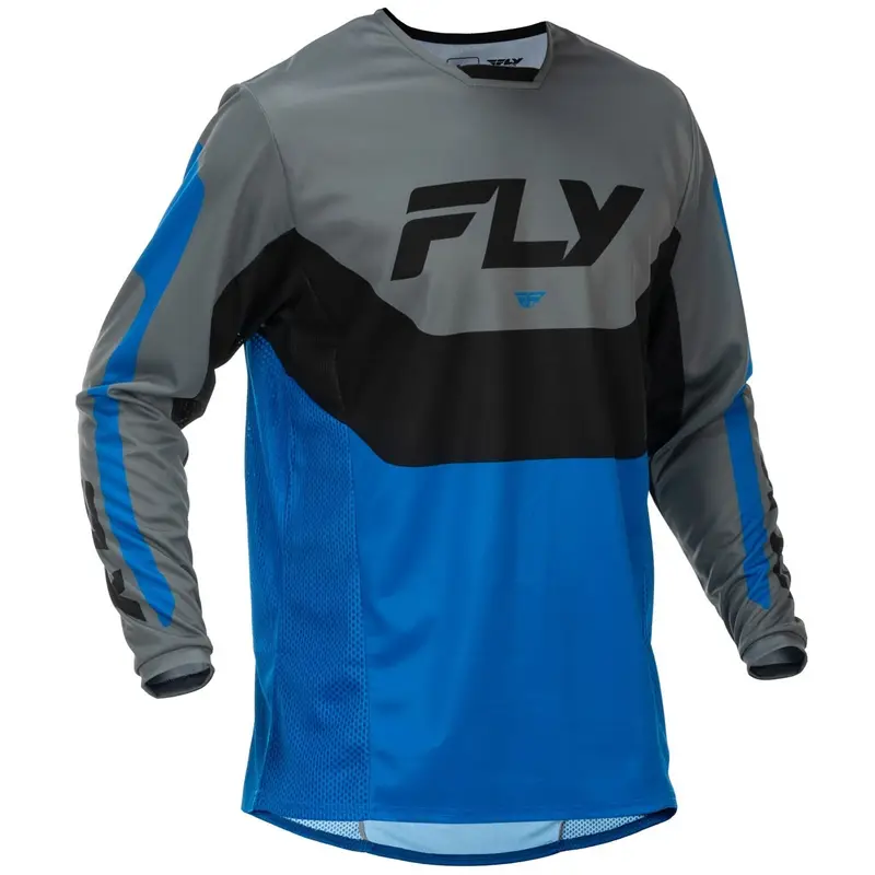 Motokrosový dres FLY Racing Kinetic USA modro-šedo-černý Vrácení Zdarma