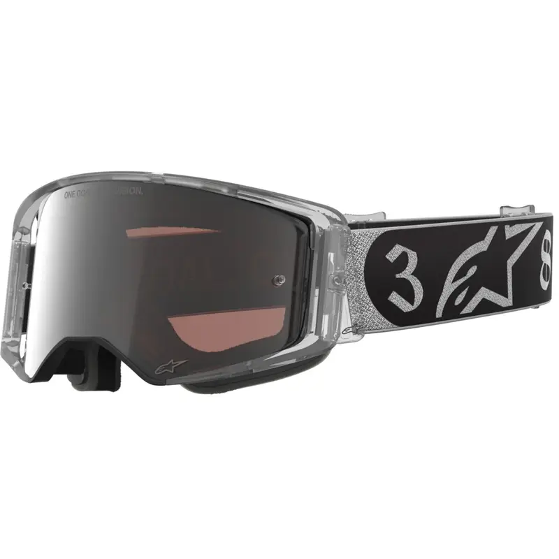Motokrosové brýle Alpinestars Supertech Vision DNGR38 XXV černo-stříbrné se zrcadlově stříbrným plexi Cenový Hit