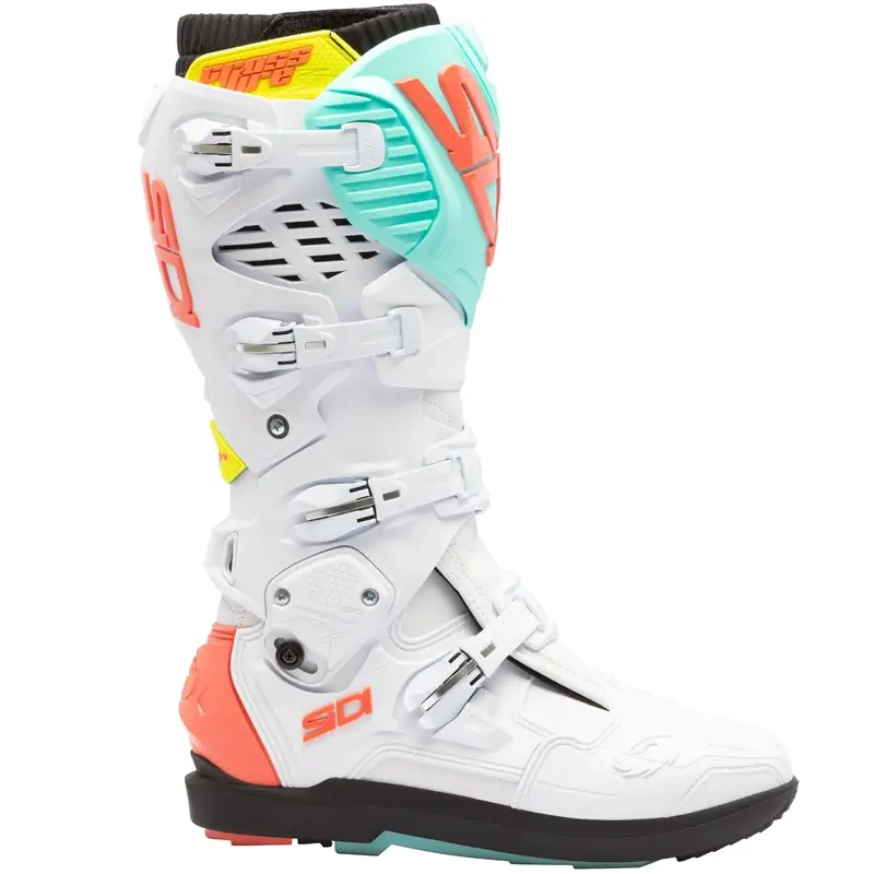 Dokud Zásoby Vydrží Boty na motorku SiDi Crossfire 3 SRS bílo-fluo mintovo-fluo korálové