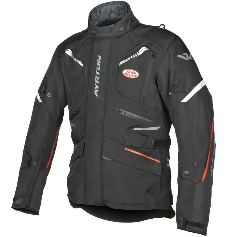 Bunda na motorku Ayrton Trail Jawa černo-červená Originální