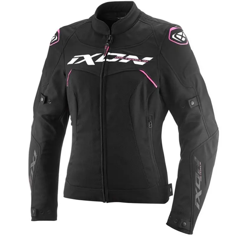 Víkendová Akce Dámská bunda na motorku IXON Meteor 31 Lady černo-bílo-růžová