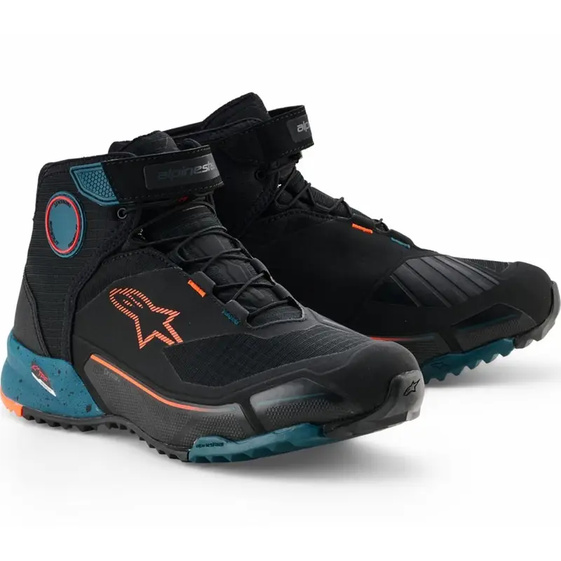 Boty na motorku Alpinestars CR-X Drystar černo-modro-fluo oranžové Nakupujte Hned
