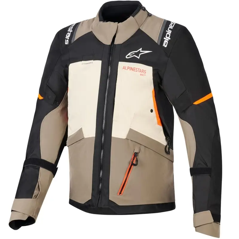 Objednat Nyní Bunda na motorku Alpinestars Andes V4 Drystar krémovo-světle hnědo-černo-fluo oranžová