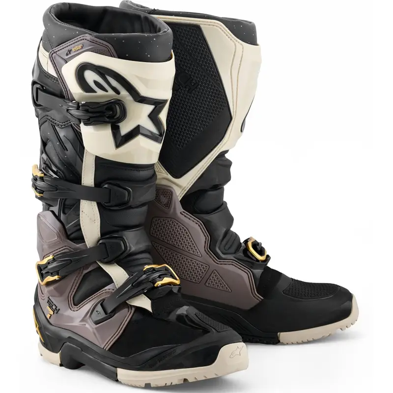 Boty na motorku Alpinestars TECH 7 Enduro Drystar černo-tmavě šedo-zlaté Sezónní Sleva