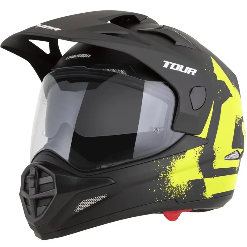 Nejlepší Volba Enduro helma na motorku Cassida Tour 2.0 Crew matná černo-fluo žlutá