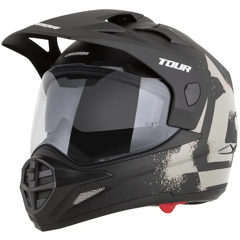 Časově Omezené Enduro helma na motorku Cassida Tour 2.0 Crew matná černo-písková