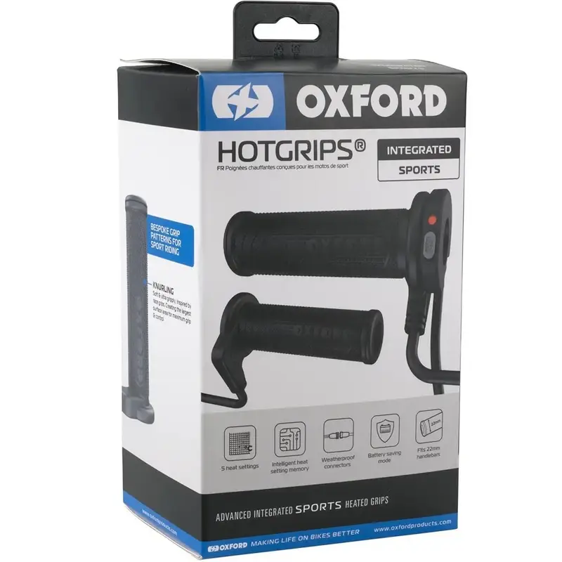 Dokud Zásoby Vydrží Vyhřívané gripy Oxford HotGrips Advanced Integrated Sport černé