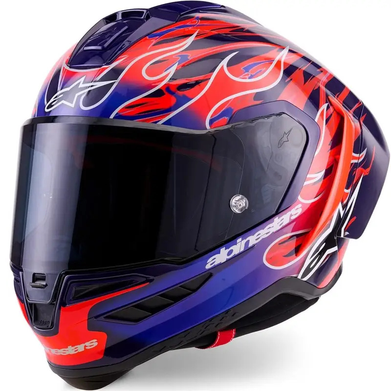Integrální helma na motorku Alpinestars Supertech R-10 Flyte limitovaná edice Jorge Martin fialovo-červená Super Cena