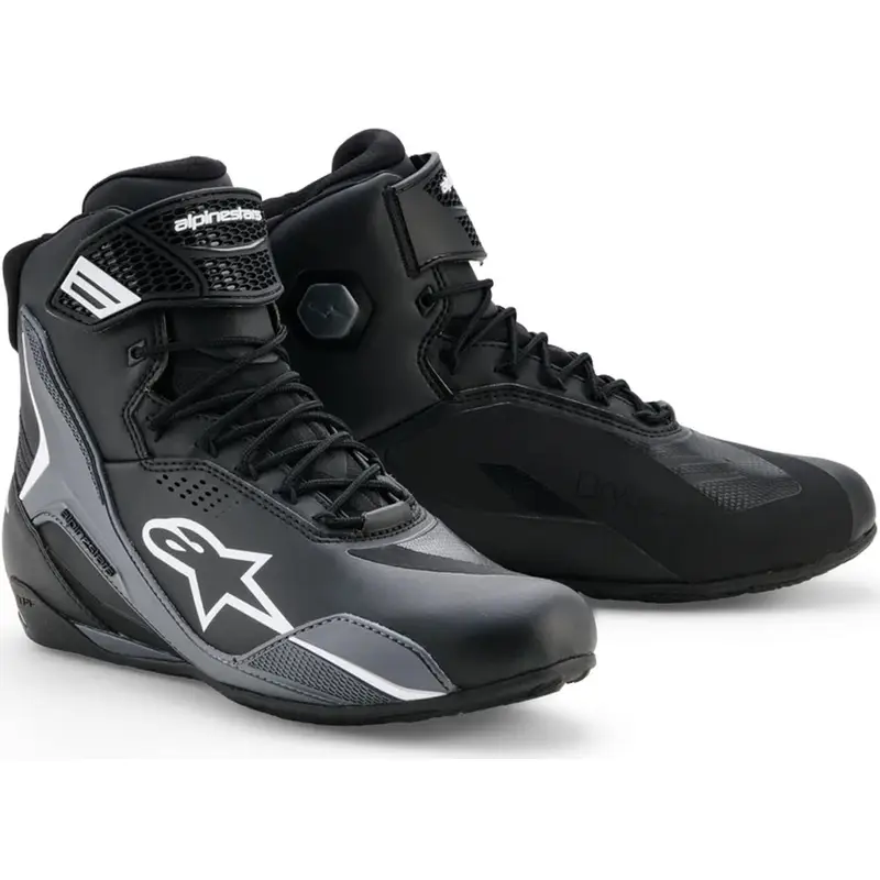Boty na motorku Alpinestars Faster-4 Drystar černo-tmavě šedo-bílé Omezená Nabídka