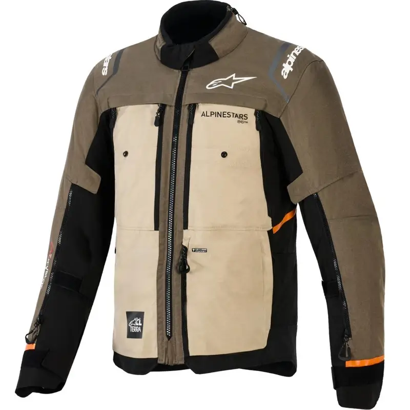 Časově Omezené Bunda na motorku Alpinestars Cusco Drystar hnědo-černá