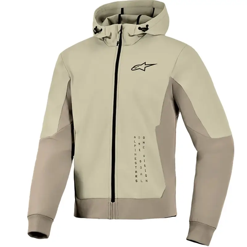 Mikina na motorku Alpinestars Radium Tech Hoodie pískovo-hnědá Must-Have