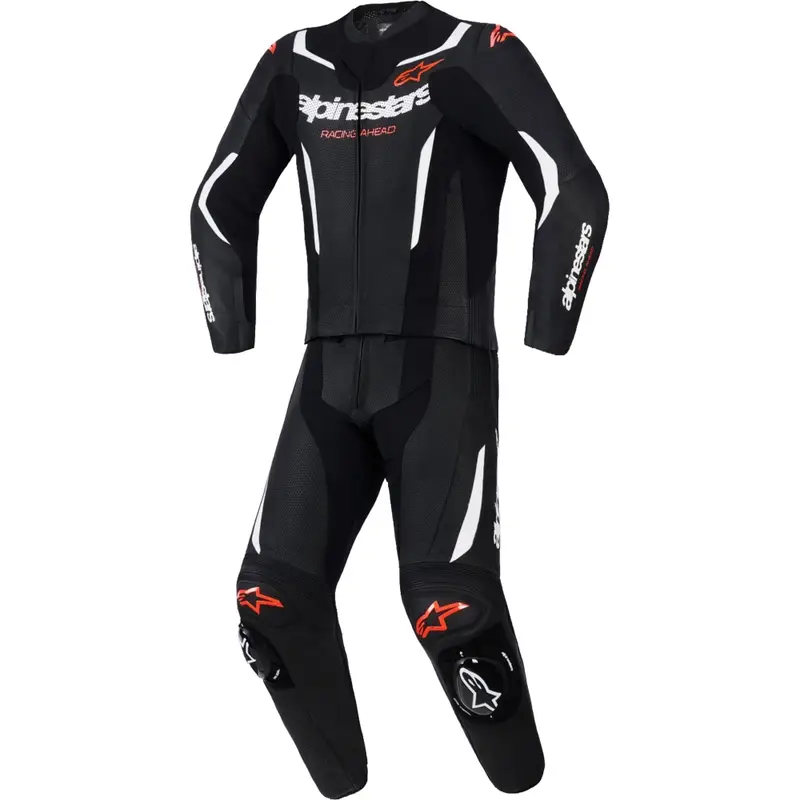 Dvoudílná kožená kombinéza Alpinestars GP Force V2 černo-bílo-fluo červená Tovární Cena