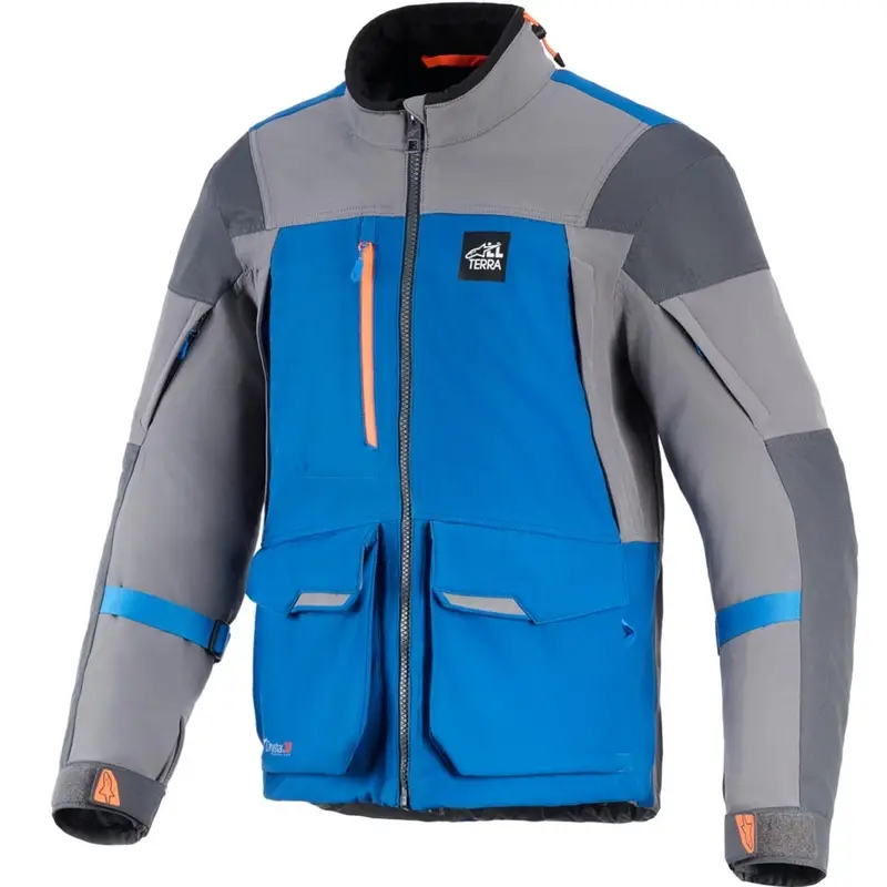 Must-Have Bunda na motorku Alpinestars Maxdura Drystar XF modro-tmavě šedá