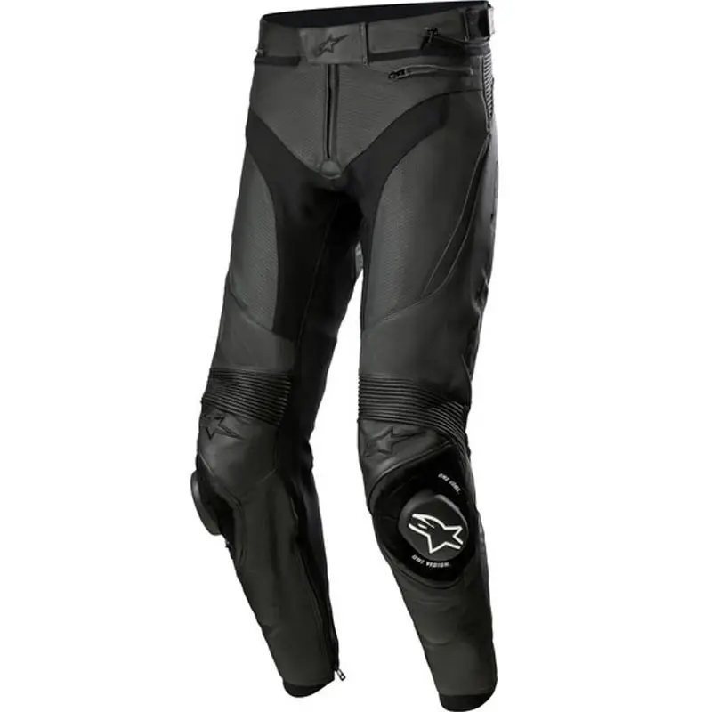 Kožené kalhoty na motorku Alpinestars Missile 3 Airflow černé Nízká Cena