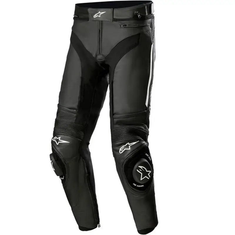 Rychlé Dodání Kožené kalhoty na motorku Alpinestars Missile 3 černo-bílé
