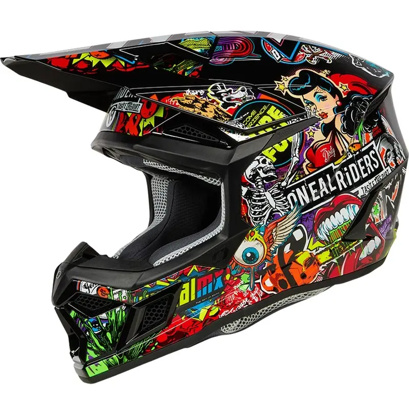 Sleva Dětská motokrosová helma O´Neal 3SRS Crank matná vícebarevná