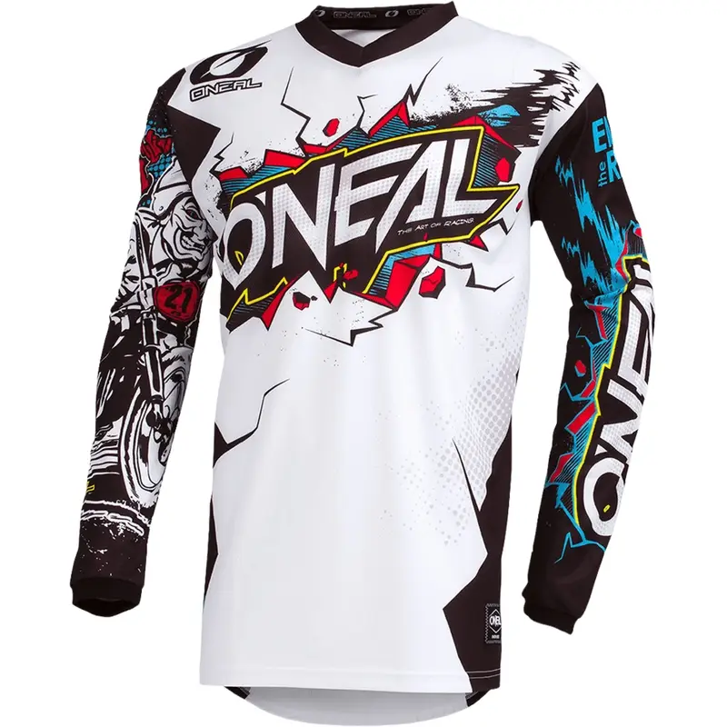 Dětský motokrosový dres O'Neal Element Villain bílý Sleva